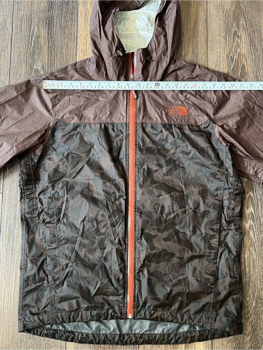 The North Face Dryvent Brown Camo Hooded Rain Jacket Men’s Medium - Picture 10 of 13